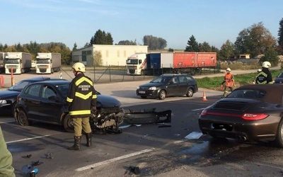 18.10.2014 Verkehrsunfall Aufräumarbeiten B145