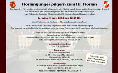 03.06.2018 Hochamt für die Regauer Feuerwehren im Stift St. Florian